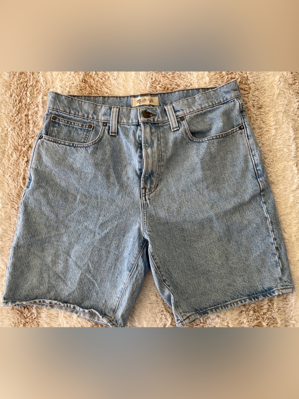 Madewell Light Blue Denim Boyfriend Shorts